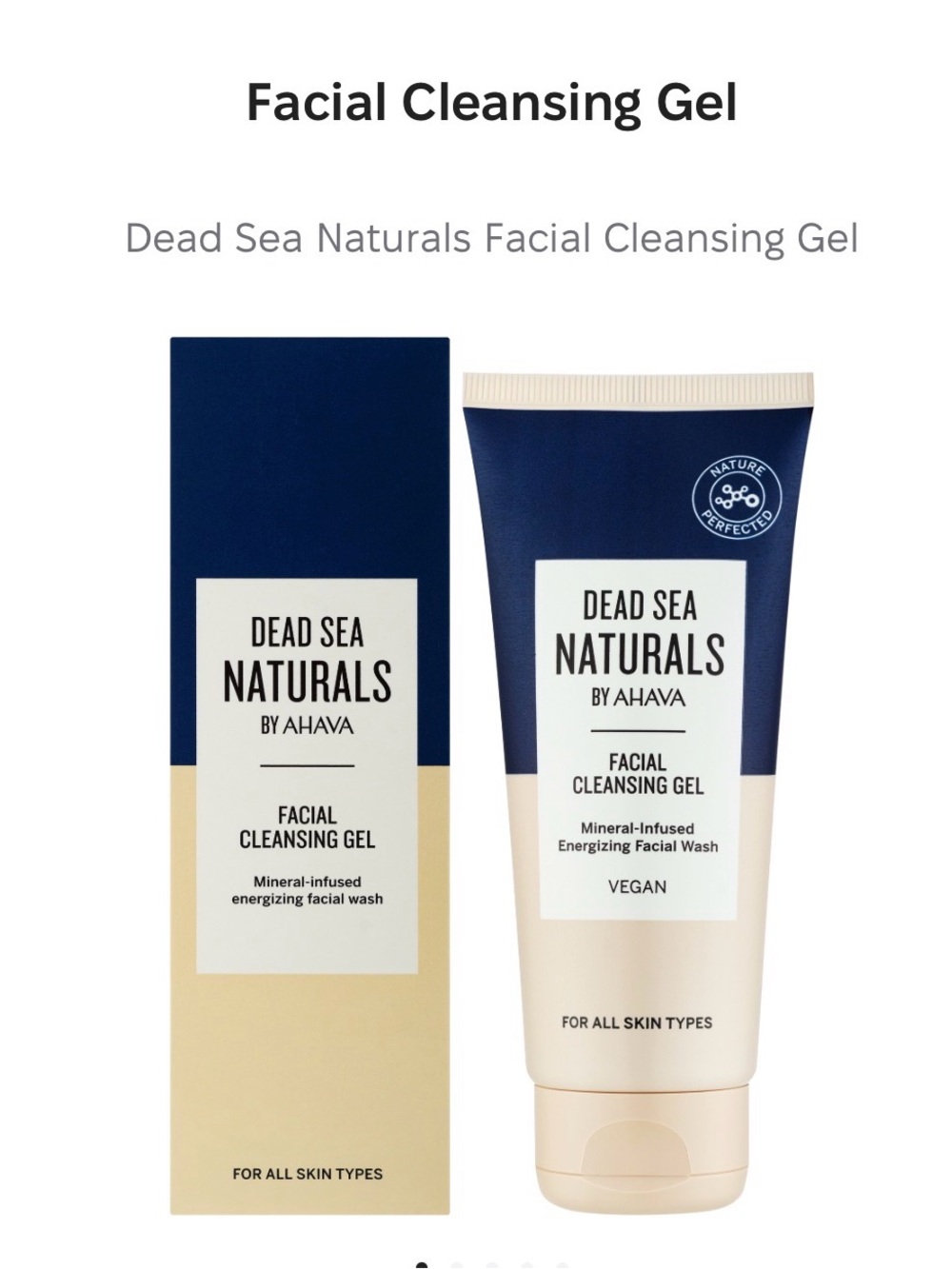 AHAVA Facial Cleansing Gel in Navy & Cream